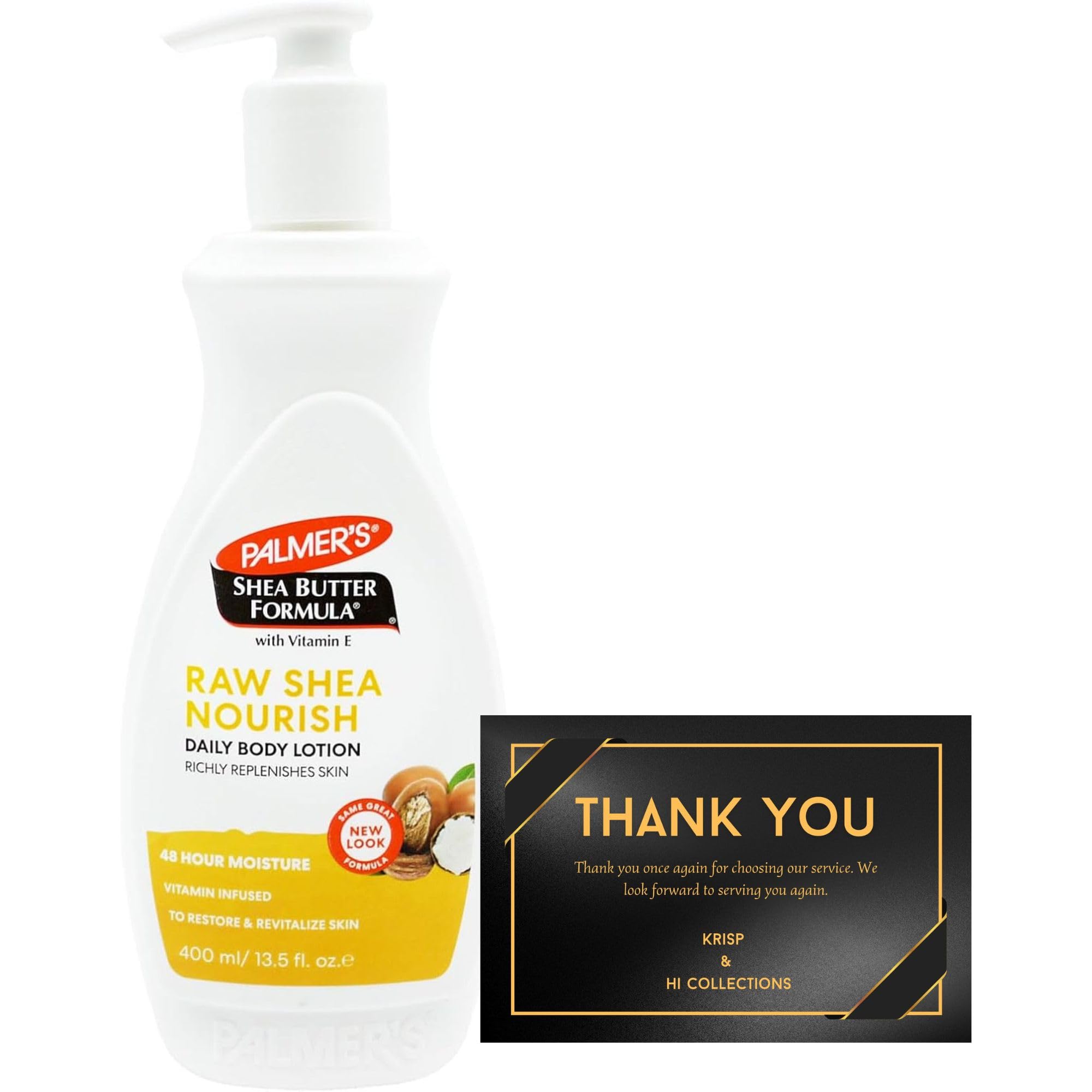 Palmer's Shea Butter Formula Raw Shea Nourish Body Lotion 400ml - Deep Moisturising with Vitamin E, 400 ml (Pack of 1)