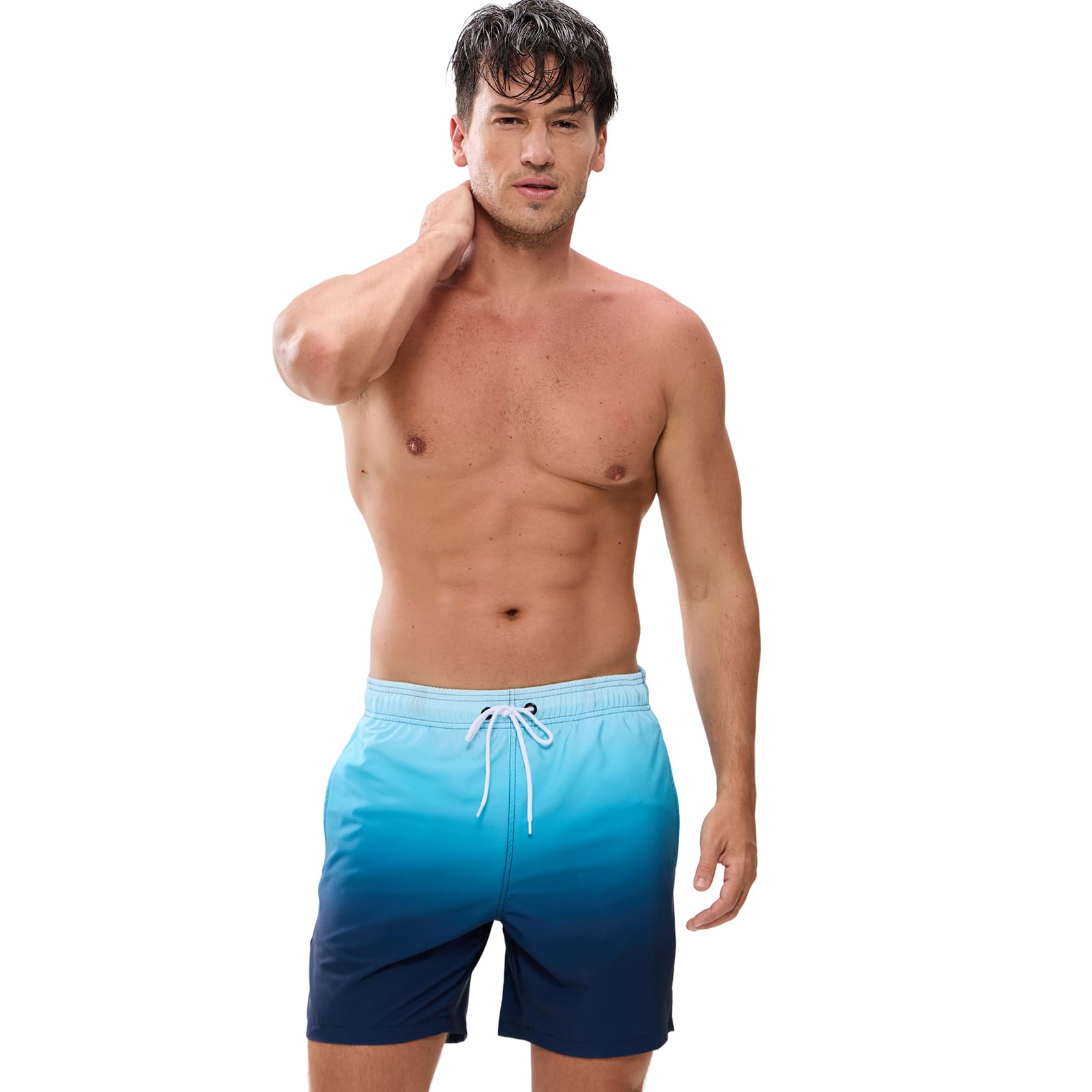 EDOTON Costumi da Bagno Uomo, Leggeri ad Asciugatura Rapida Costume Piscina Uomo Lungo Impermeabili Costume Uomo Mare con Cintura Regolabile e Tasche/Nuoto/Surf/Casual