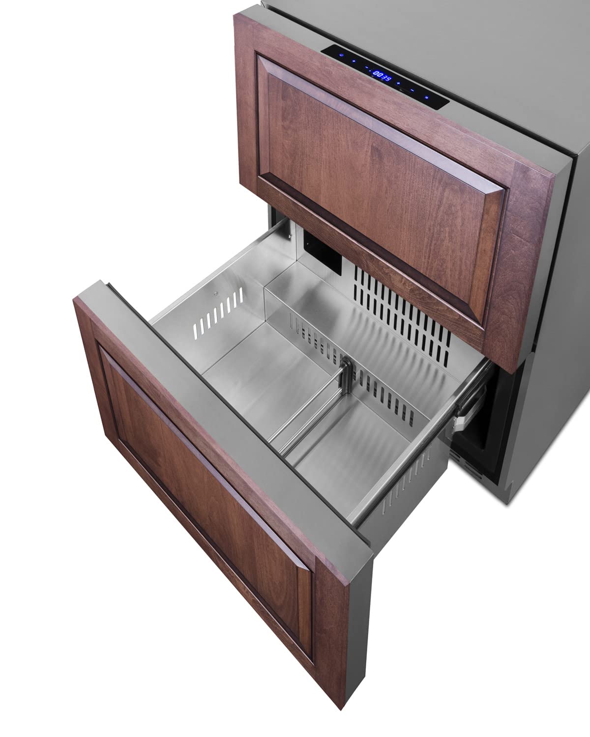 Summit 24” Two Drawer Refrigerator-Freezer, 3.32 Cu.Ft.Capacity, ADA Compliant, Stainless Steel, Panel Ready Capable*- Adrf244css (*Panels Not Include) on Fridge.com - View 6