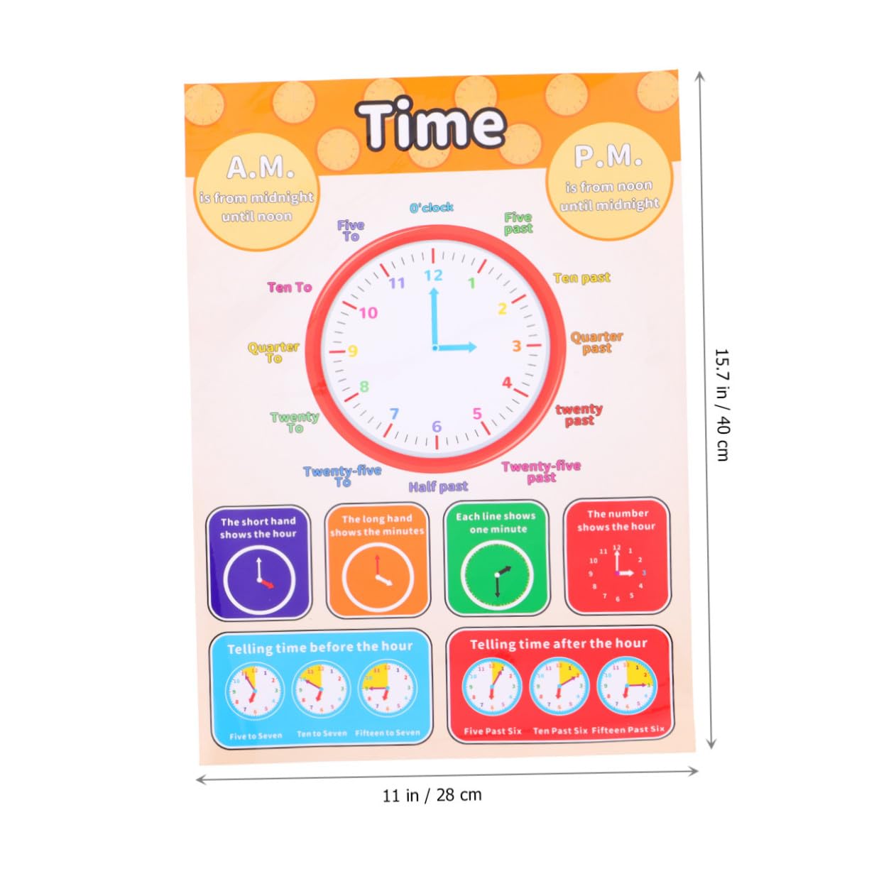 FUNOMOCYA 14 pièces Posters Éducatifs Autocollants pour Garçon Fille Affiches Murales Apprentissage Précoce Anglais Éducatives et Colorées pour Chambre et Classe