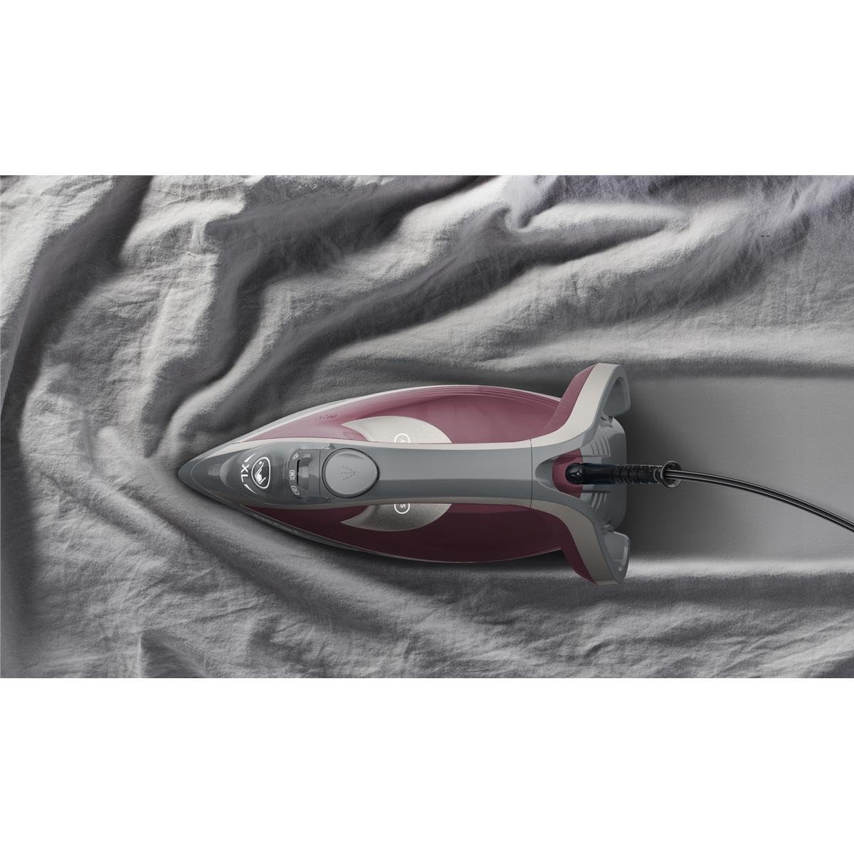 Tefal Smart Protect Plus FV6870 Fer à repasser à sec ou à vapeur Durilium AirGlide soleplate 2800 W Rouge