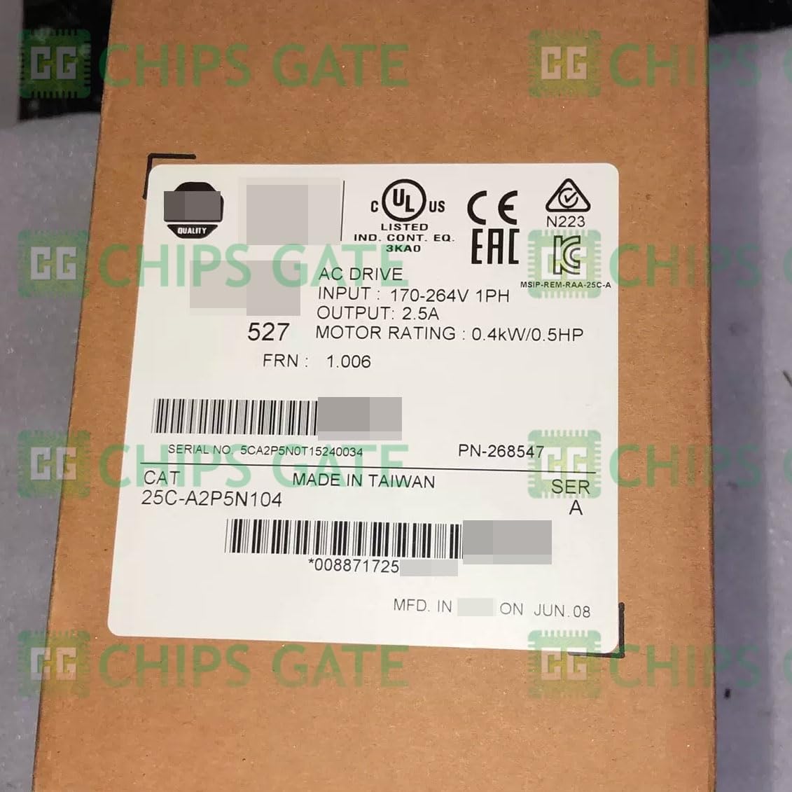 25C-A2P5N104 25C-A2P5N104 New AC VFD Variable Frequency Drive