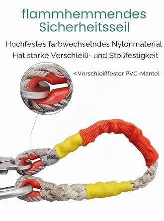 Retractable Fall Protection Strap 3-20 m Self-Retracting Lifeline Cable with Automatic Locking Function Personal Fall Limiter for Roof Load Elevator and Ferüste7 m