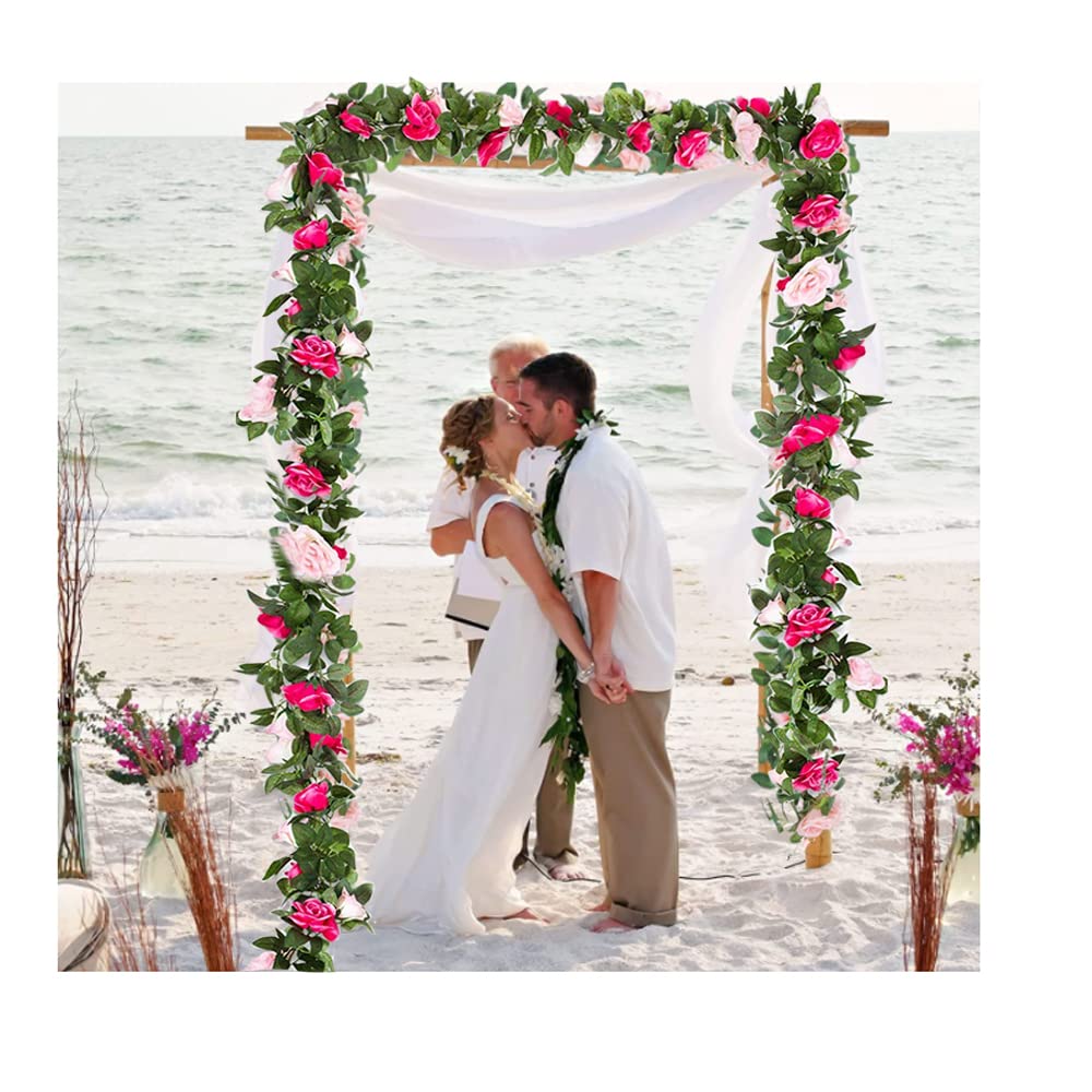 Lot De 2 Guirlandes De Roses Artificielles à Suspendre - 2,5 M