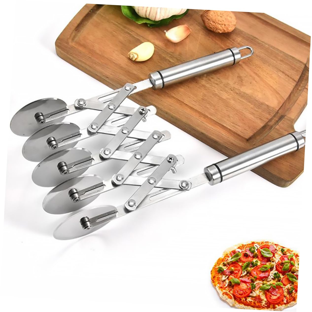 ABOOFAN Cortador de Pizza Rueda de Acero Inoxidable, Diseño Ergonómico y Fácil de Limpiar para Cortar Masa y Pizza Agarre Cómodo y Duradero