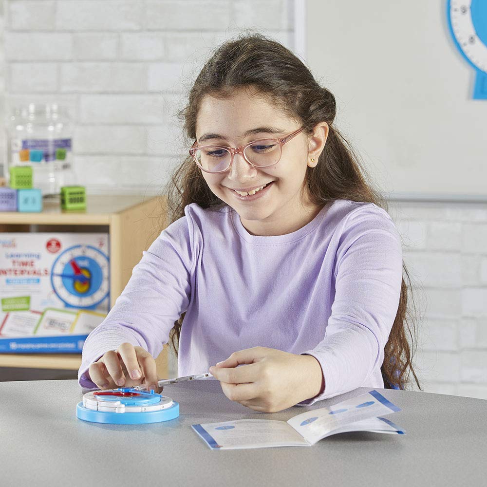 Learning Resources Orologio a Retta Numerica Avanzato per imparare a leggere l’ora, Risorse didattiche matematiche per leggere l’ora, Orologio analogico per bambini