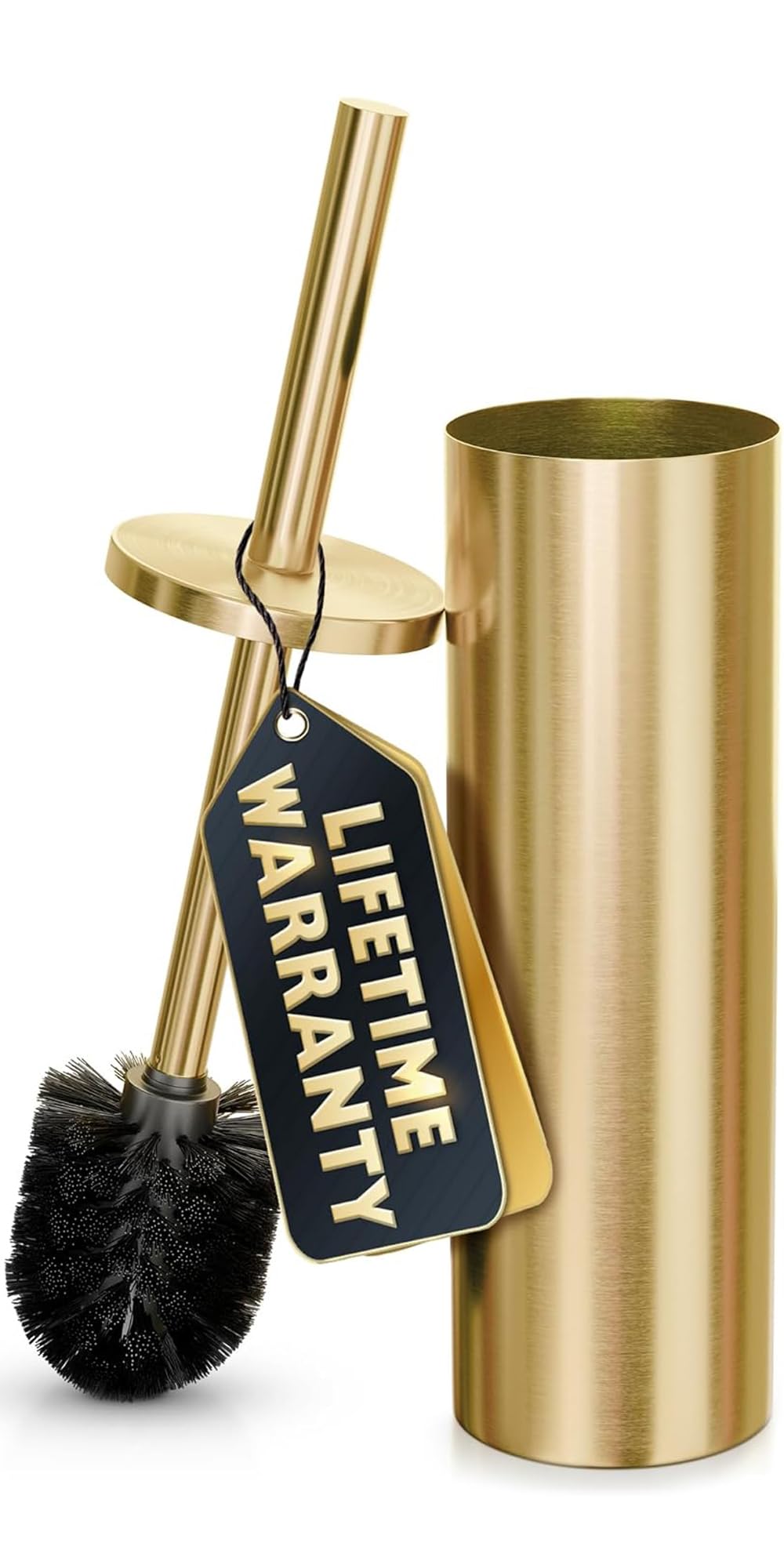 Stainless Steel Toilet Brush and Holder for Bathroom Toilet Bowl Cleaner Brush Set