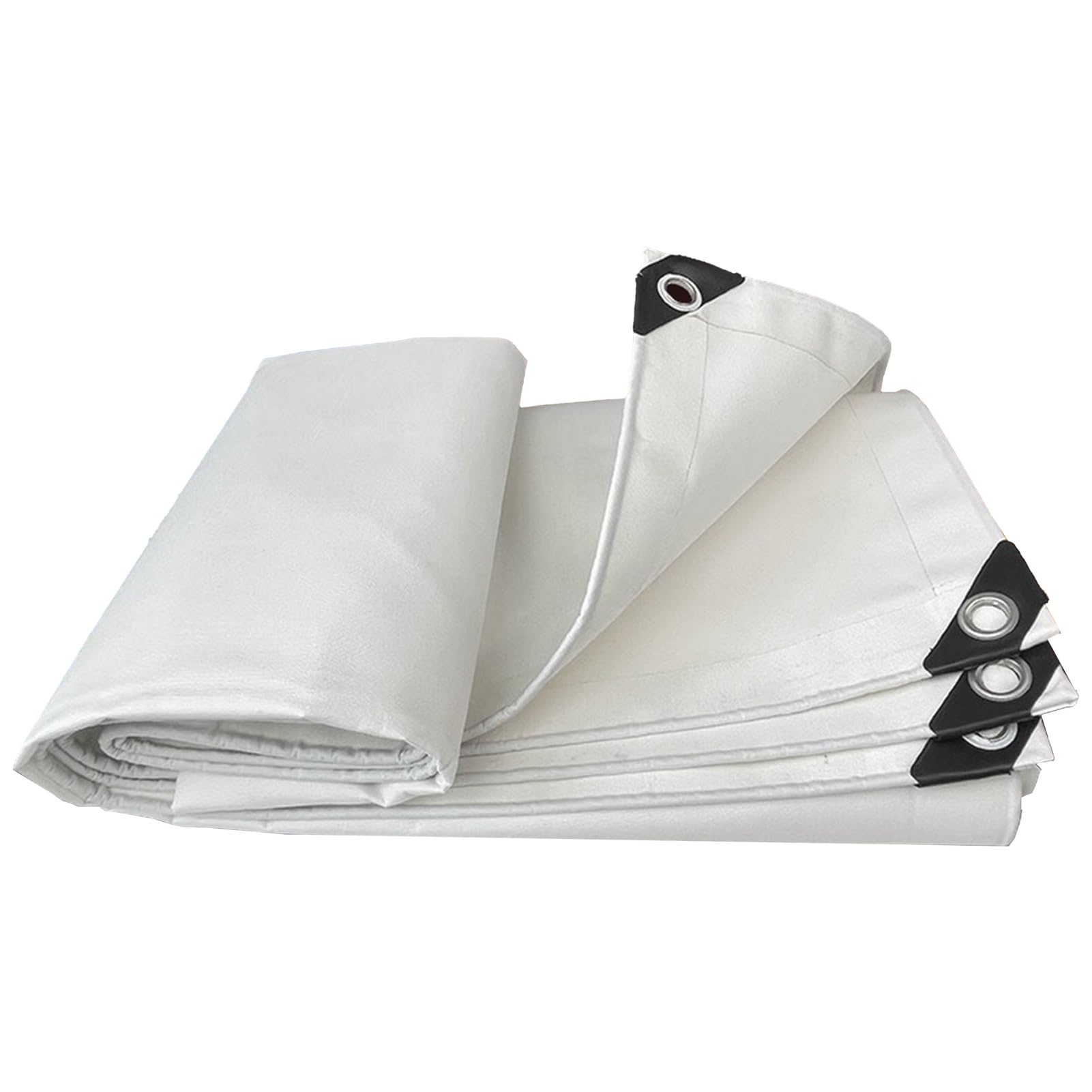 Lona de campamento blanca 3x5 m resistente al agua con ojales para camping
