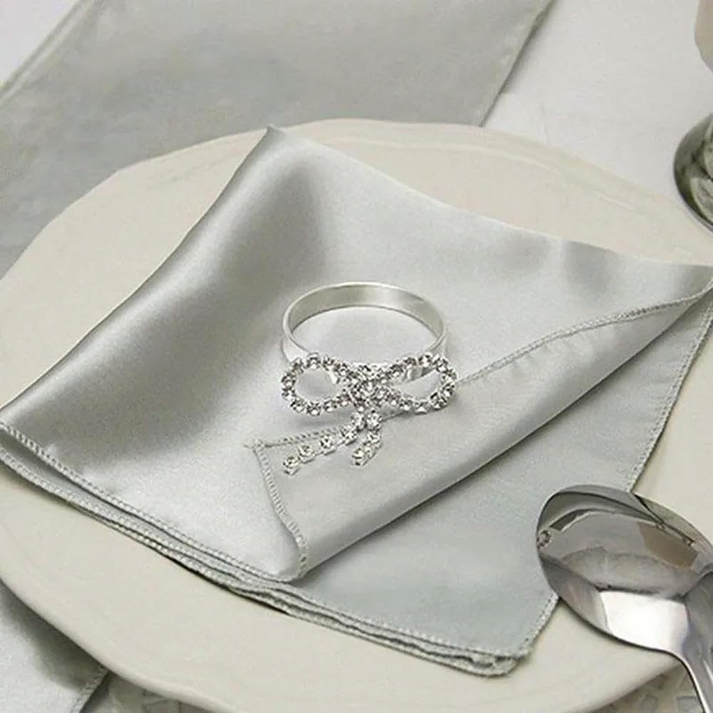50 Uds. Servilleta de satén de 45x45cm para Servir decoración de Mesa, Mantel Individual para Cena, Toalla para Fiesta de Boda, hogar, Hotel, servilleta de Mesa de Navidad