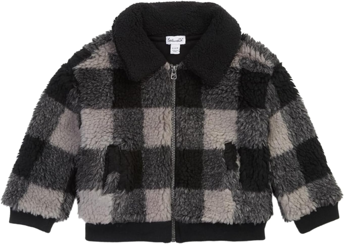 Splendid Baby Boys' Fuzzy Plaid Bomber