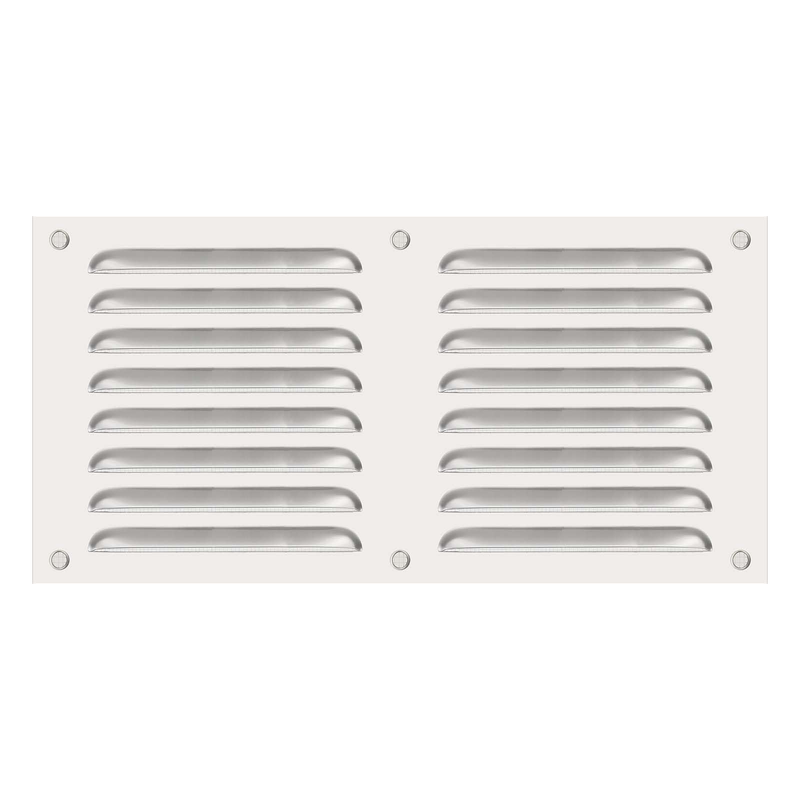PATIKIL 8x16 Inch Stainless Steel Vent Cover, Screen Air Grille Ventilation Cover HVAC Louvered Grill Built-in Mesh for Home Kitchen Fireplace Bathroom Wall Ceiling, Silver
