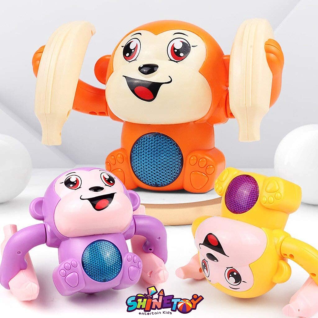 SHINETOY ENTERTAIN KIDS Rolling Banana Monkey Toys with Voice/Touch Sensor On Dancing Monkey Dancing Toy for Kids Rolling Electric Monkey for Children Doll Tumble Monkey Toy with Sound - Multi Color (B09B5JLSQV) Amazon Price History, Amazon Price Tracker