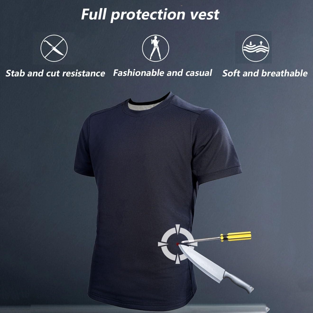 Vêtements Anti-Coups de Couteau à 5 Niveaux for protéger la sécurité personnelle, Gilet, Protection, Gilets de sécurité
