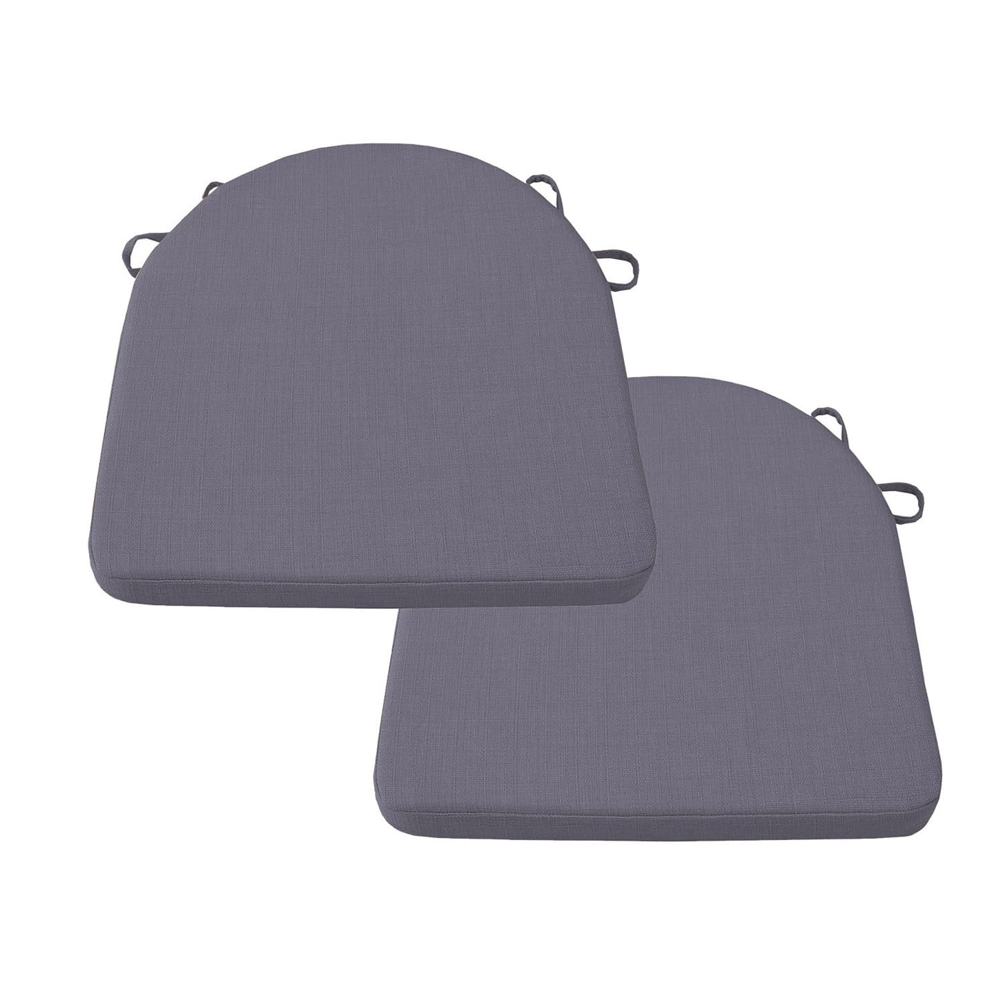 ping bu Set of 2 Garden Cushion U Shape Chair Seat Pad,U-Shaped Dining Seat Cushions Garden Cushion Pads for Office/Home/Indoor/Outdoor (50 * 50 * 2cm,Dark grey)