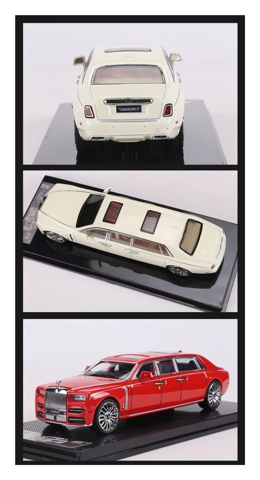 Modellauto Im Maßstab 1 64 Für Rolls-Royce Phantom VII 8. Generation Extended Edition Legierung Automodell Rot Für Die Sammlung(White)