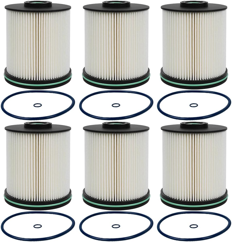 6PCS TP1015 Fuel Filter Fits for 6.6L Duramax Diesel Compatible with 2017-2024 Chevy Silverado/GMC Sierra 2500HD 3500HD, 2014-2019 Chevy Cruze | Replaces# 23304096, 22937279, 23456595