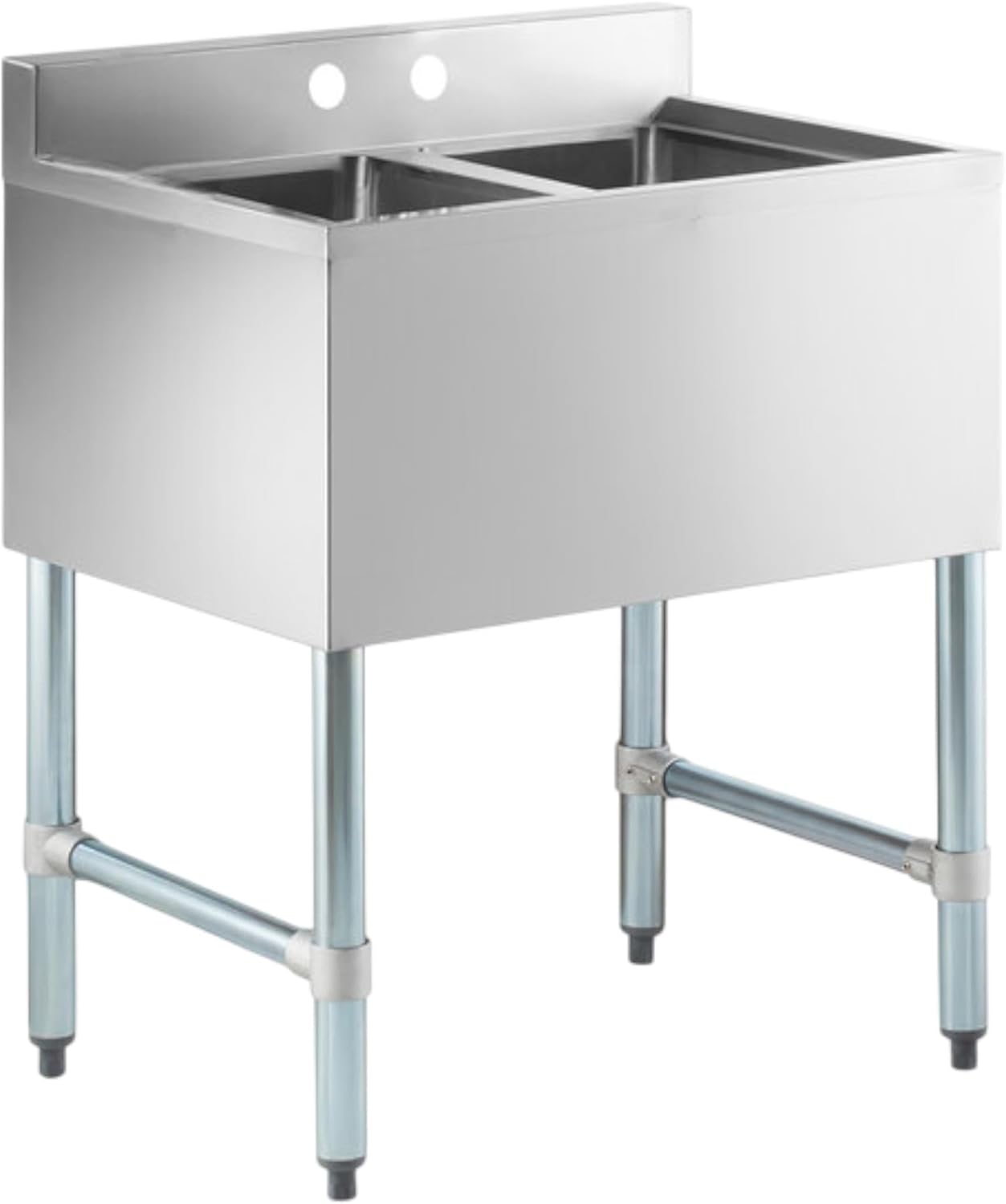 2 Bowl Underbar Sink - 26 1/2" x 18 3/4" Utility Sink Fregadero De Cocina Bar Sink Wash Sink Deep Sink Handwash Sink Slop Sink