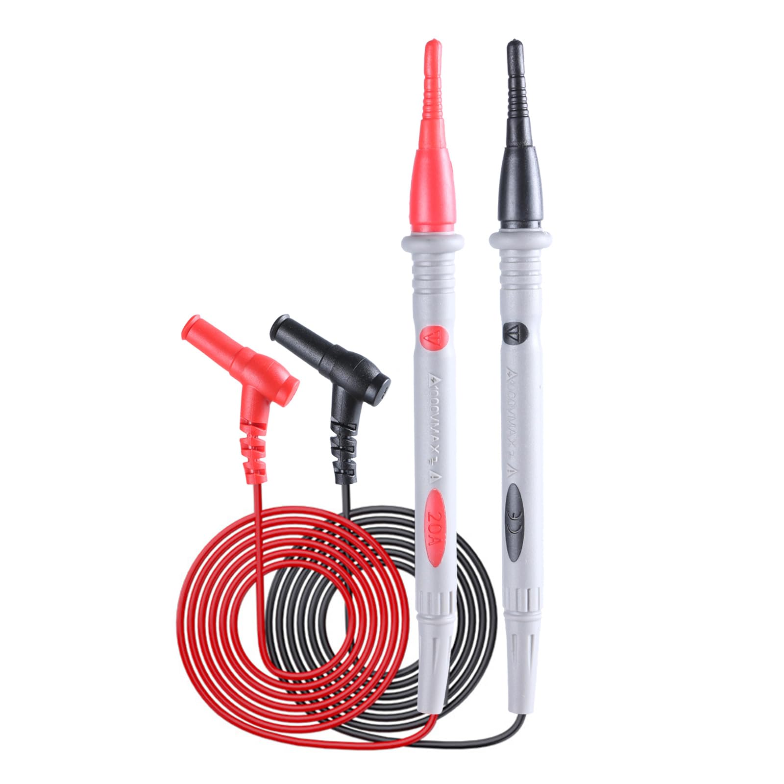 Set Di 10 Sonde Di Prova Elettriche Per Multimetro, Cavi Universali In Silicone, Nero E Rosso