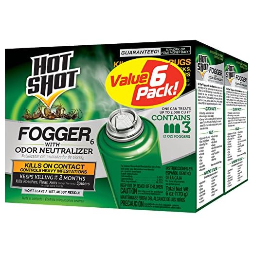 Hot Shot Fogger With Odor Neutralizer 6 Count-2 Ounce Cans (2 Pack), Controls Heavy Insect Infestations