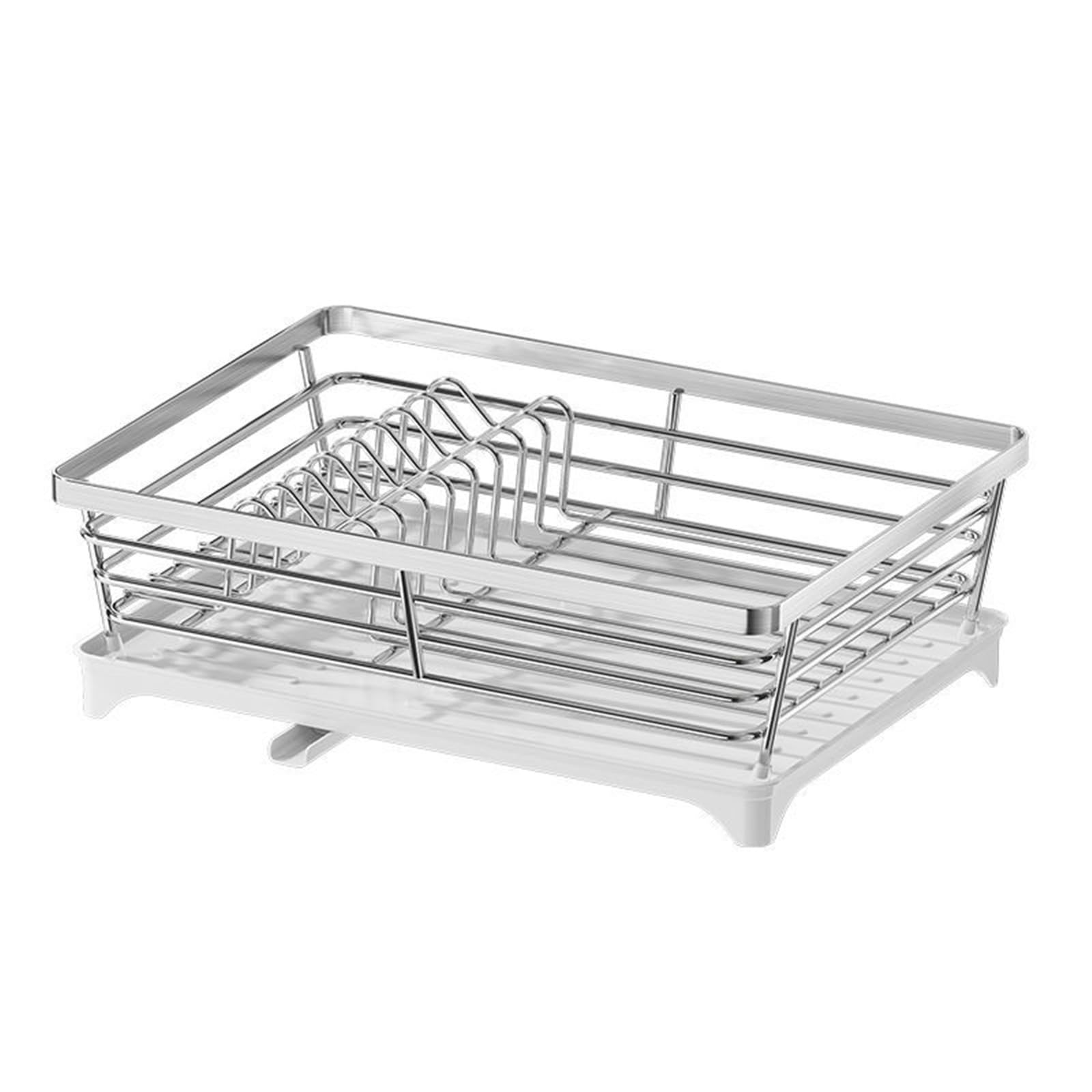 WLH Alexanders Dish Drying Rack for Kitchen Counter Stainless Steel Dish Rack with Drainboard with Utensil Holder for Sink dish rack(L)