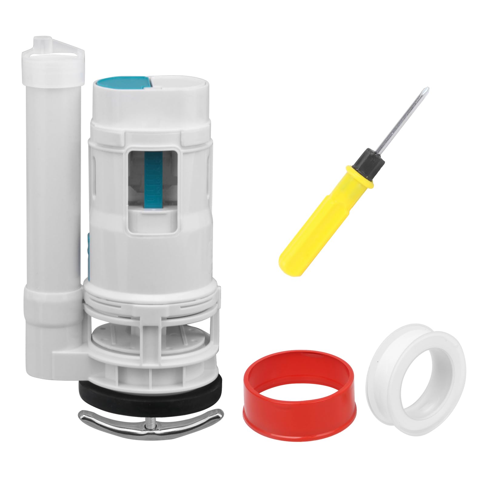 Doublelife White 18Cm Height Water Tank Connected Dual Flush Fill Toilet Cistern Inlet Drain Valve Repair