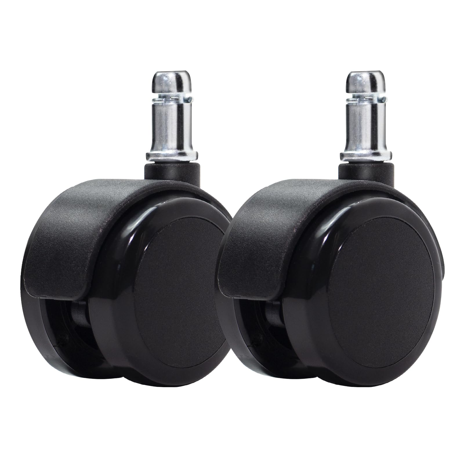 HUAERSICO Ruedas para silla de oficina, 11 mm x 22 mm, para silla de escritorio, ruedas de goma, sillas de oficina, sillas de juegos, etc., para todo tipo de suelos, juego de 2 unidades