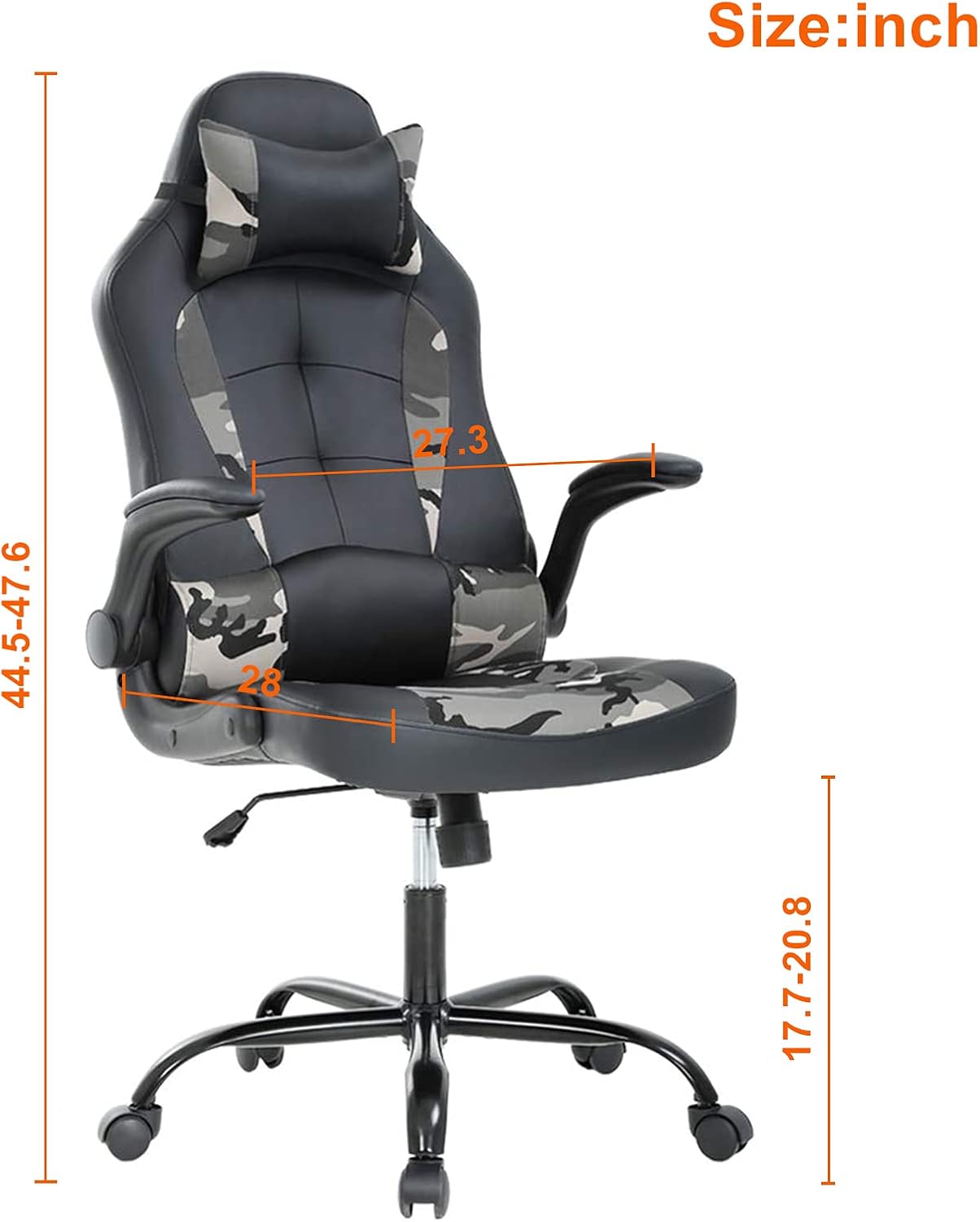TYNB OC-RC66 PC Gaming Chair dimensions