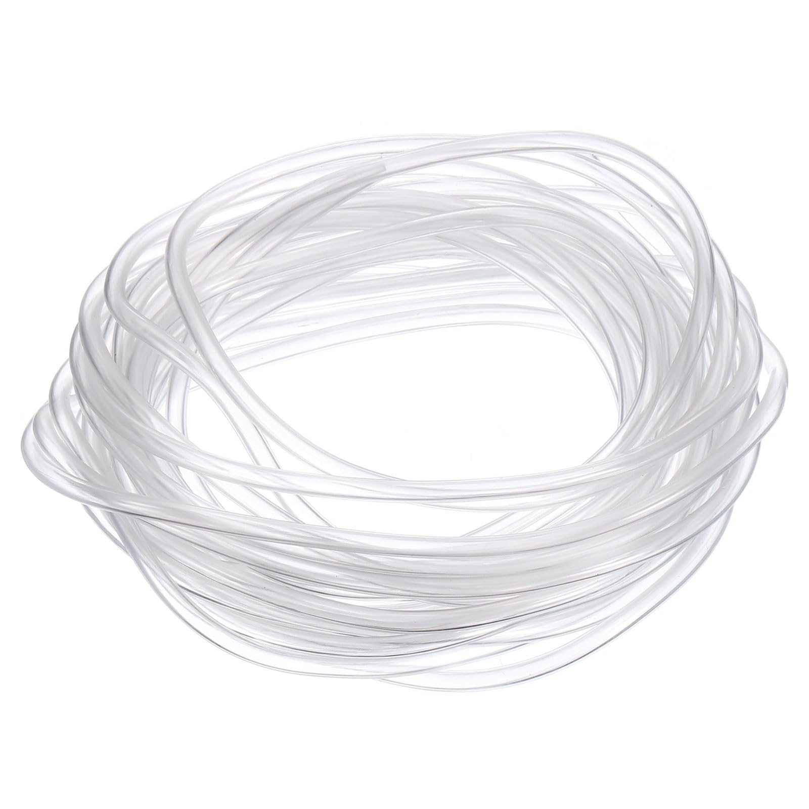 QUARKZMAN Tubo in PVC, 2mm ID x 3mm OD - 13 Piedi di Lunghezza Tubo Acqua Trasparente in Vinile Chiaro, Tubo Acqua Flessibile Leggero in Plastica per Acquaponica, Tubo Aria, Irrigazione