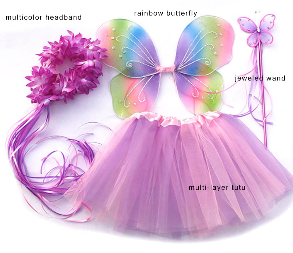 Alas De Hada Con Diadema – Set De Disfraz Para Niñas, Ideal Para Cosplay, Carnaval Y Fiestas De Cumpleaños