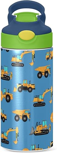 Miniatura 9 de Botella de agua de acero inoxidable para niños, botella de agua de acero inoxidable de 12 onzas con aislamiento al vacío para niños, botellas