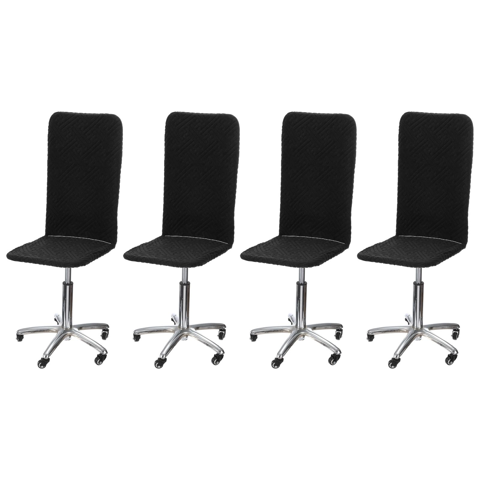 Housses de tabouret de bar pour cuisine et salle à manger extensibles lot de 4 noir