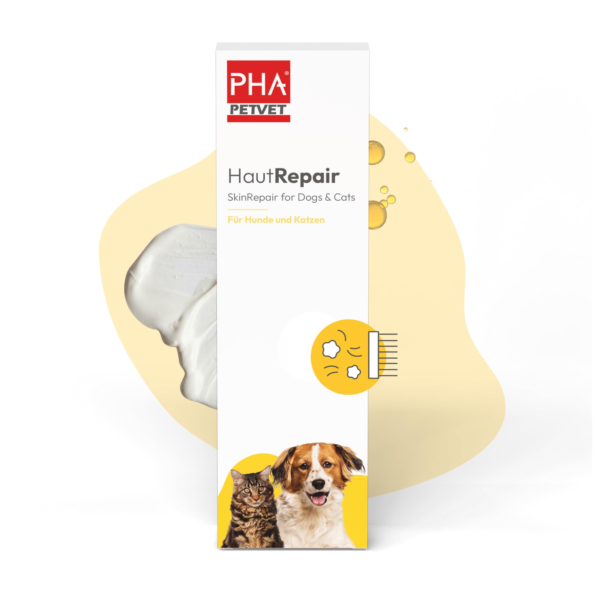 PHA HautRepair Creme für Hunde & Katzen – Pflegecreme bei Wunden & Druckstellen (125 ml)