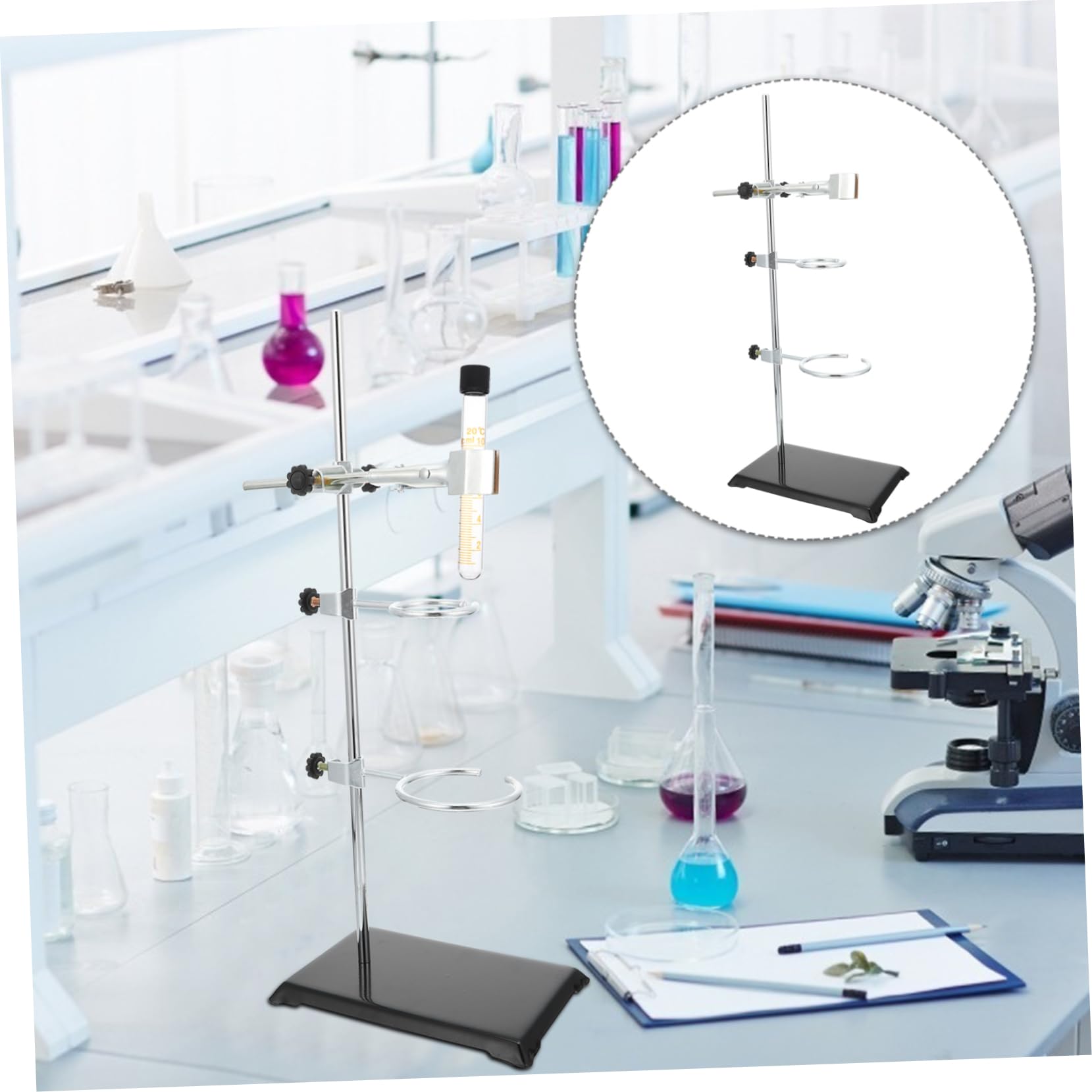 Equipo De Experimentación Química Soporte De Laboratorio Material Metálico Laboratorio Soporte De Retorta