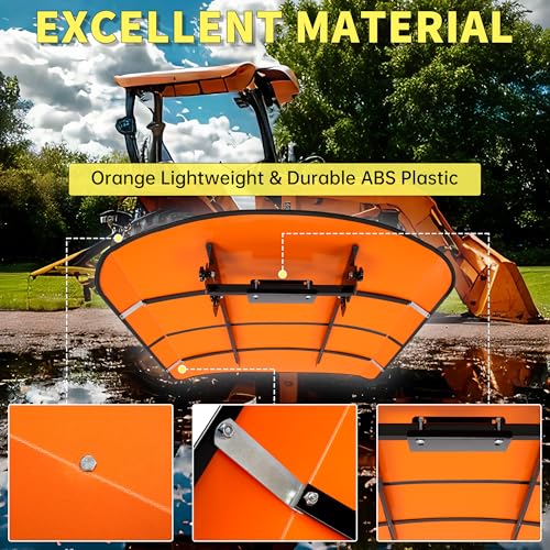 Image of ECOTRIC Tractor Canopy Top for ROPS 48-3 /8 inch X 48-3 /8 inch - Orange Rops Canopy