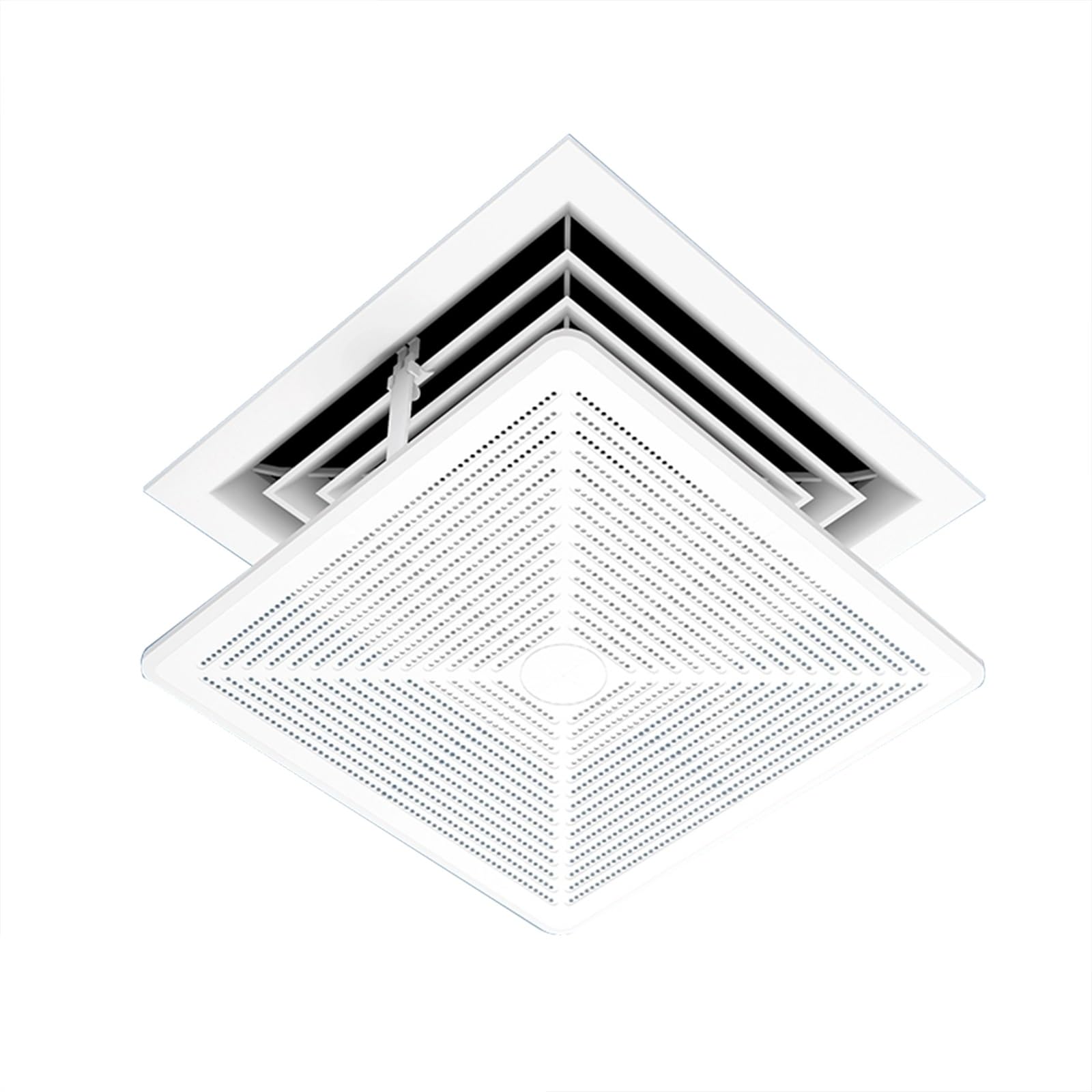 YGER JZGB Ceiling Air Vent Deflector, Conditioner Deflector, 270° Adjustable Angle, PVC Material, No Condensation, for Ceiling Air Outlet(30x30cm/12x12)