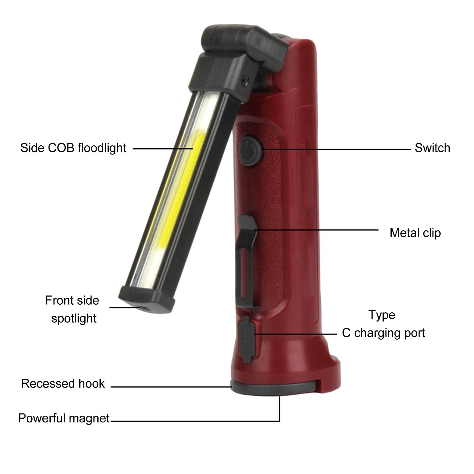 Led Work Light High Adsorption Clamp Inspection Light Fastener for Vehicle Automobile Bed Lights