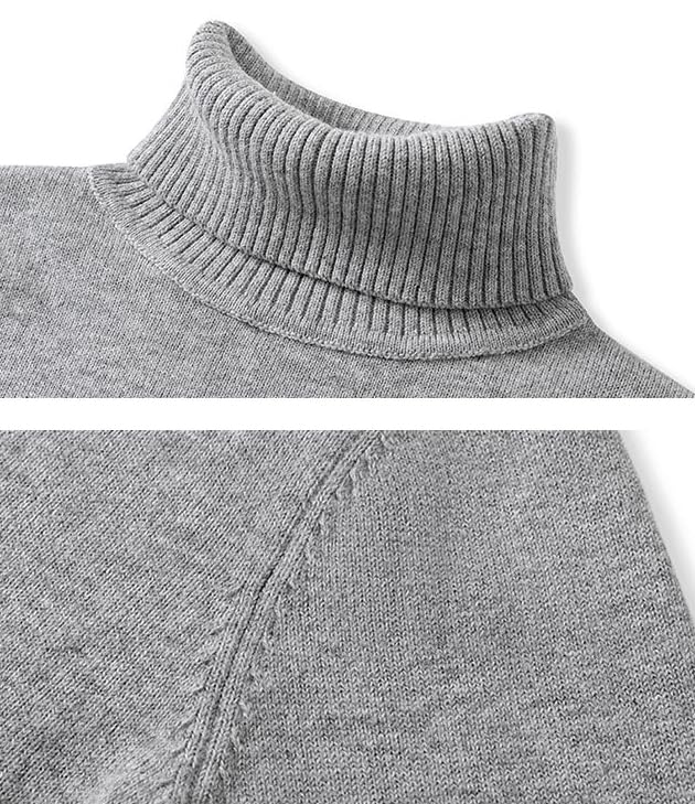 Kids Girl Boys Sweater High Neck Long Sleeve Knitted Pullover Tops Autumn Winter Sweatshirt Knit Sweater3