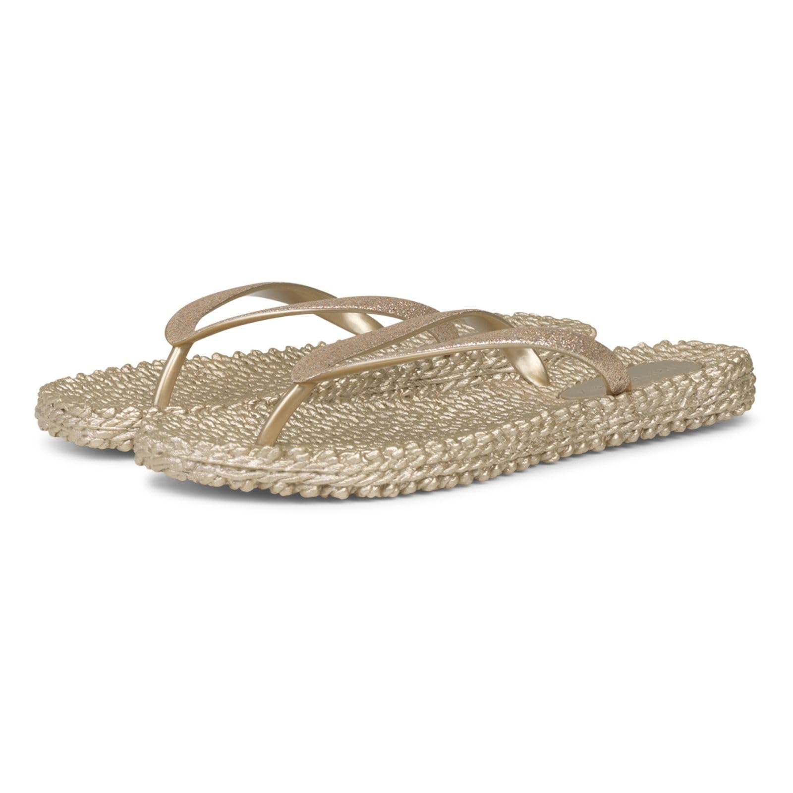 Ilse Jacobsen HORNBÆK | Cheerful01 | Damen Flip Flops mit Glitter | Dänische Design | Sommer Strand Zehentrenner | Leicht & flexibel, Massageeffekt, mit Glitzer, angenehmes Tragegefühl