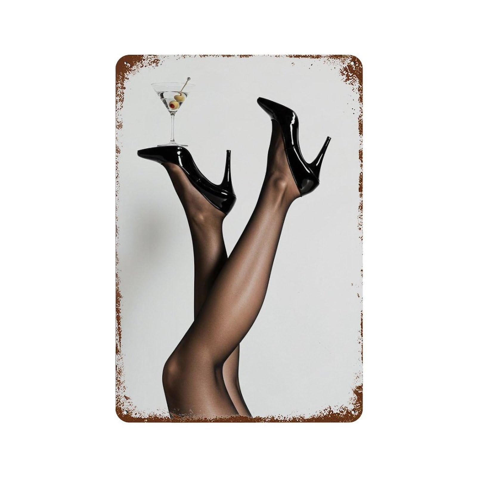 xiaoxiaoshen Martini Poster, Photography Prints Wall Decor Art Metal Tin Poster Modern Home Decor Art Home Bar Shop Decorations Vintage Sign 30x20cm