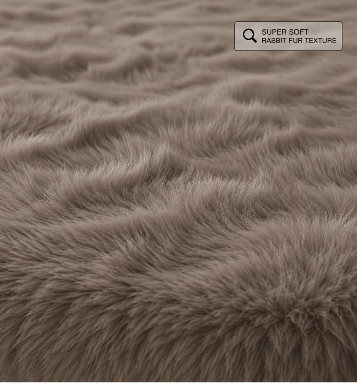 Faux Rabbit Fur Runner Rug - Soft Bedroom Decor -3