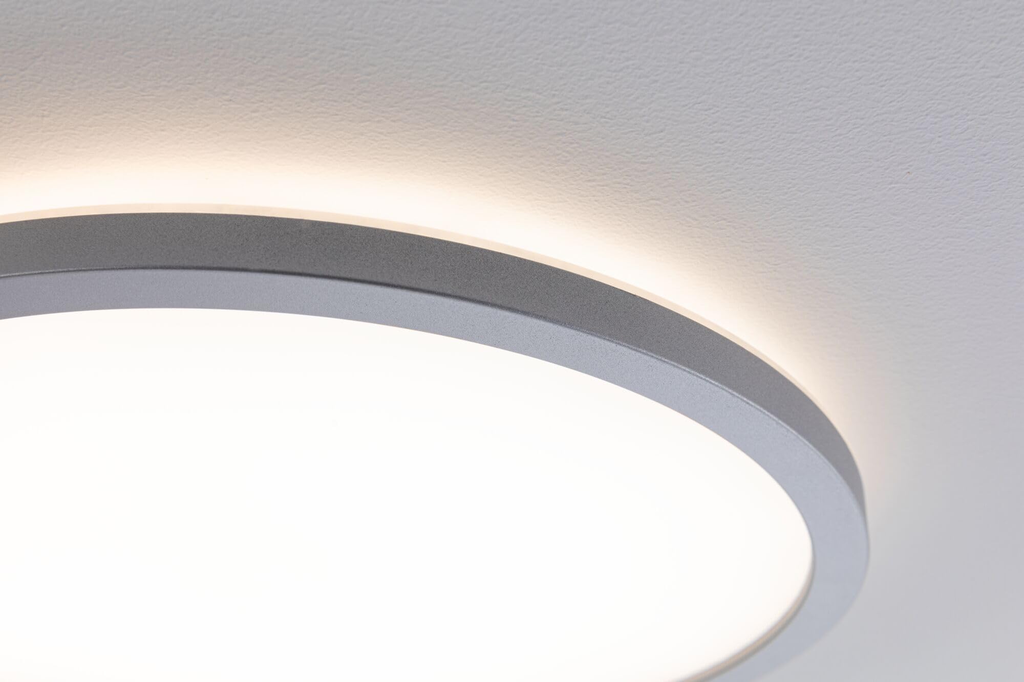 Paulmann 70991 Panel LED Atria Shine 293mm okrągły z 1x16 W ciepły biały chrom matowy panel świetlny plastikowy panel sufitowy 3000 K