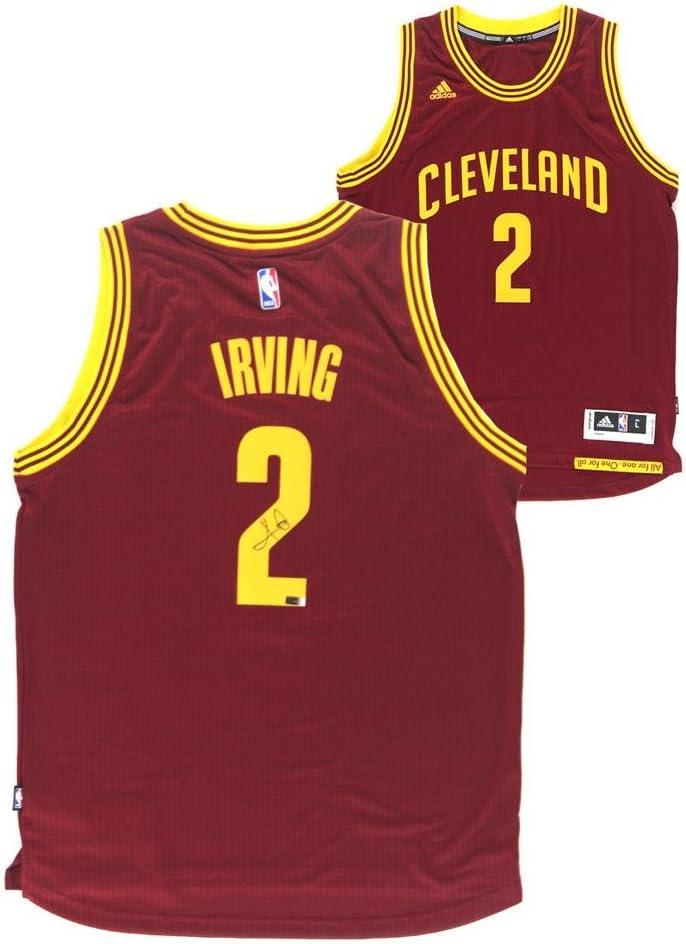 Autographed Kyrie Irving Jersey - Maroon Adidas Swingman Panini - Autographed NBA Jerseys at