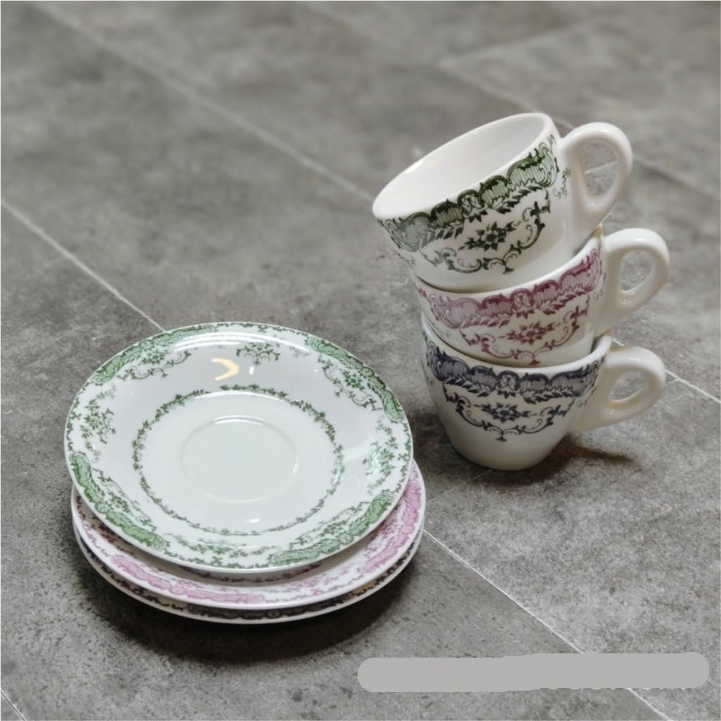 Herbata herbaty, Retro kubek ceramiczny prezent podwieczorek zestaw filiżanek(Blue)