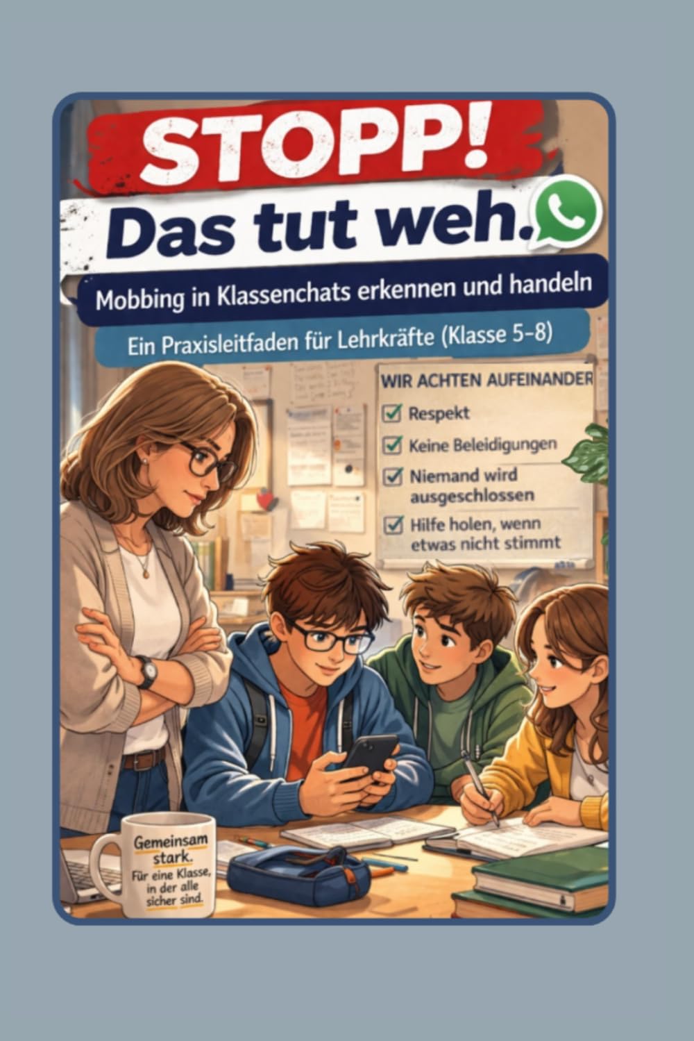 Stopp! Das tut weh. – Mobbing in Klassenchats erkennen und handeln | Ein Praxisleitfaden für Lehrkräfte (Klasse 5–8) („Stopp! Das tut weh.“ – Eine Praxisreihe gegen Mobbing in Klassenchats)