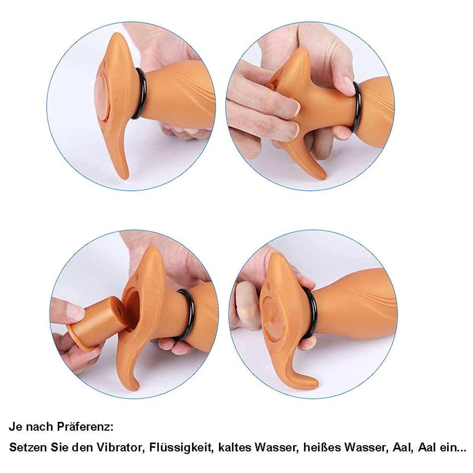 Plug Anale Gonfiabile Con Pompa Silicone Morbido Fallo Anale Cavo Dilatatore Ano Prostata Vagina Masturbatori Giocattolo Sessuale Per Uomini Donne