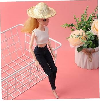 Amazon.co.jp: 人形用 麦わら帽子 ミニチュア ストローハット 人形飾り