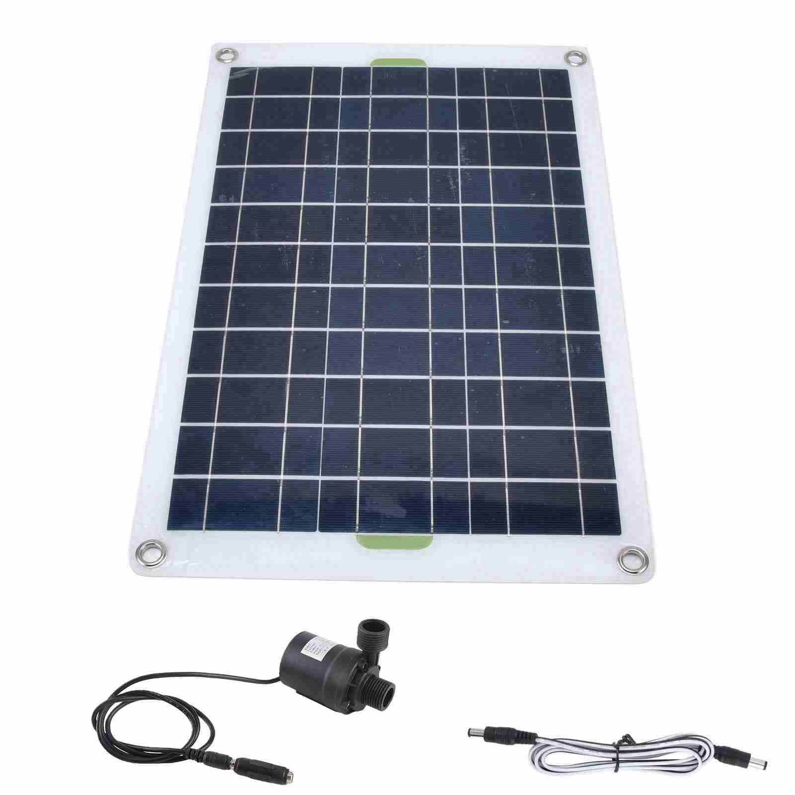 Słoneczna pompa wodna Tnfeeon solarna pompa wodna do stawu wodnego zestaw solarnej pompy wodnej panel 50 W 800 lh 12 V DC Niski poziom hałasu pompa do stawu solarnego w