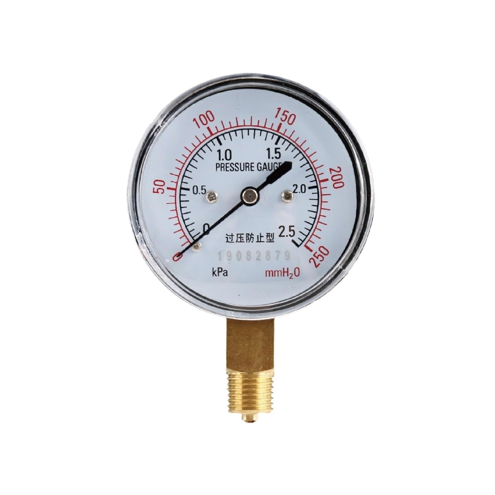 Membran-Manometer, YE-60 Vakuum-Mikro-Niederdruck-Manometer, Radialmontage, M14-Gewinde(-10-0kpa)