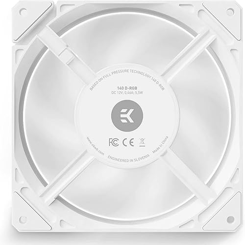 Miniatura 2 de EKWB Ventilador EK-Loop FPT de 5.512 in, 600-2200 RPM, RGB digital, blanco