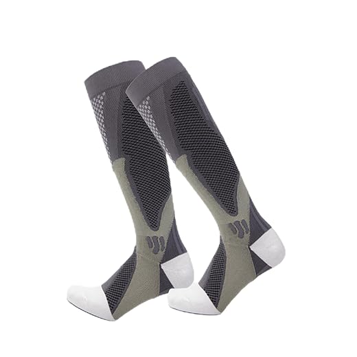 Meia de Alta Compressão Profissional Estimula Circulação Corrida Ciclismo Varizes Alívio